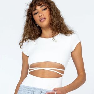 Princess Polly Nicola Bodysuit in White, size US 4